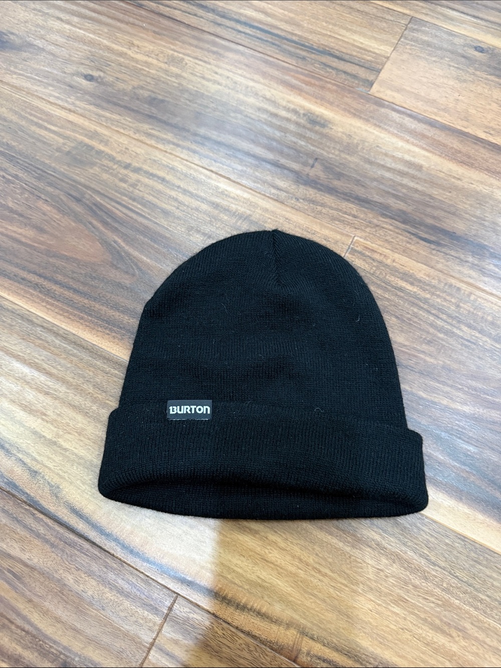 Burton Black Fold Cuff Knit Beanie